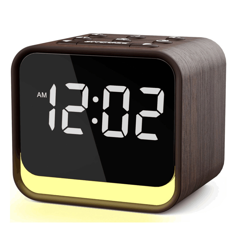 Wooden Sound Machine Alarm Clock for Bedrooms 6