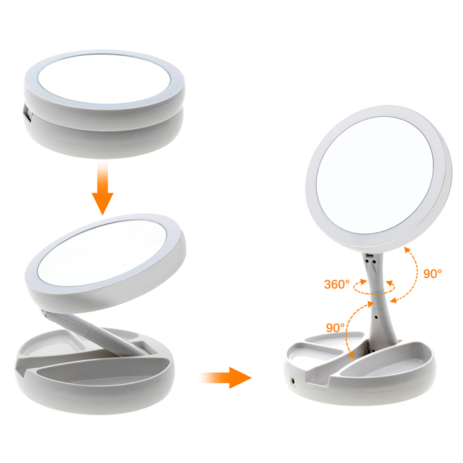 LED Folding Mirror 2