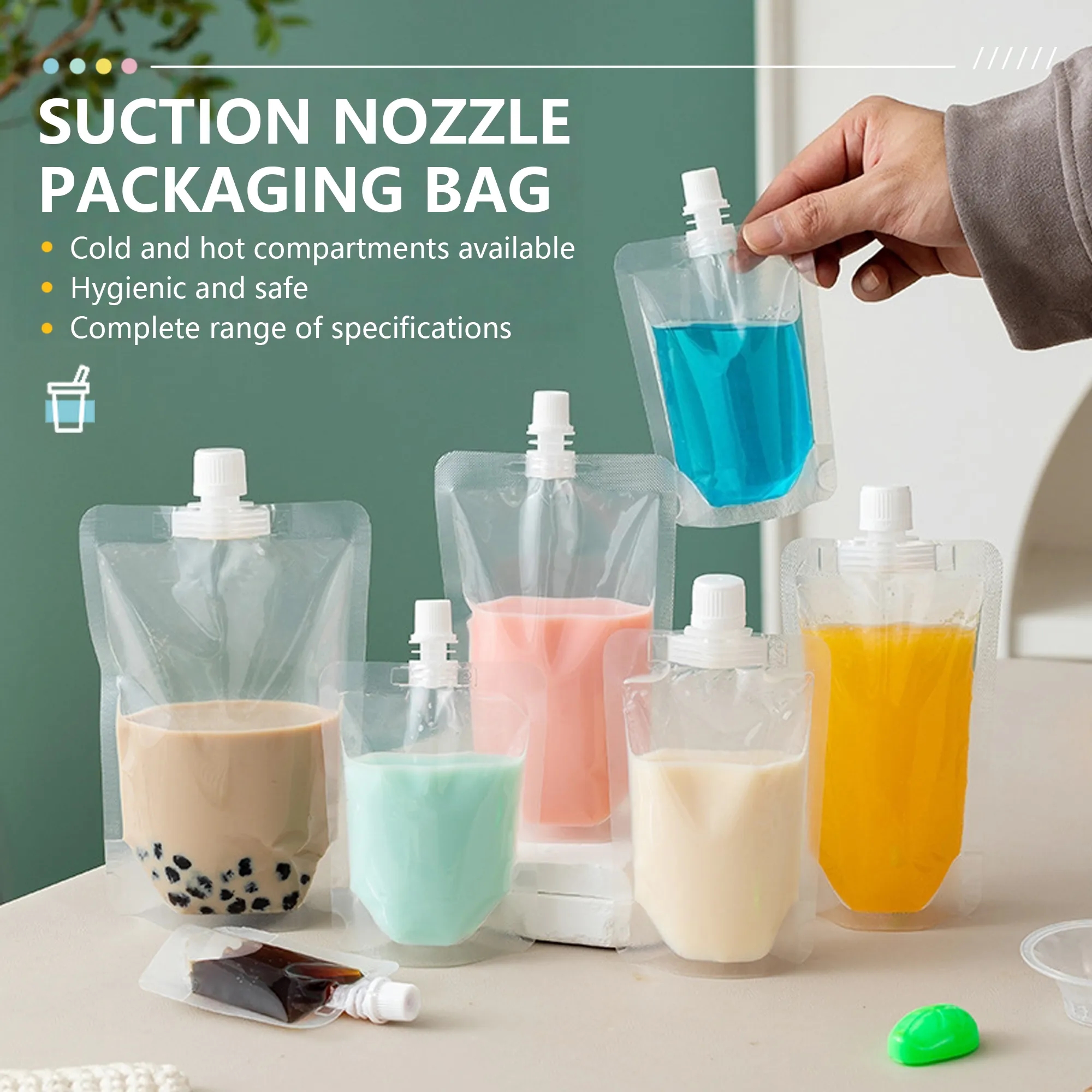 10oz Clear Stand Up Liquid Drinking Spout Bag 11