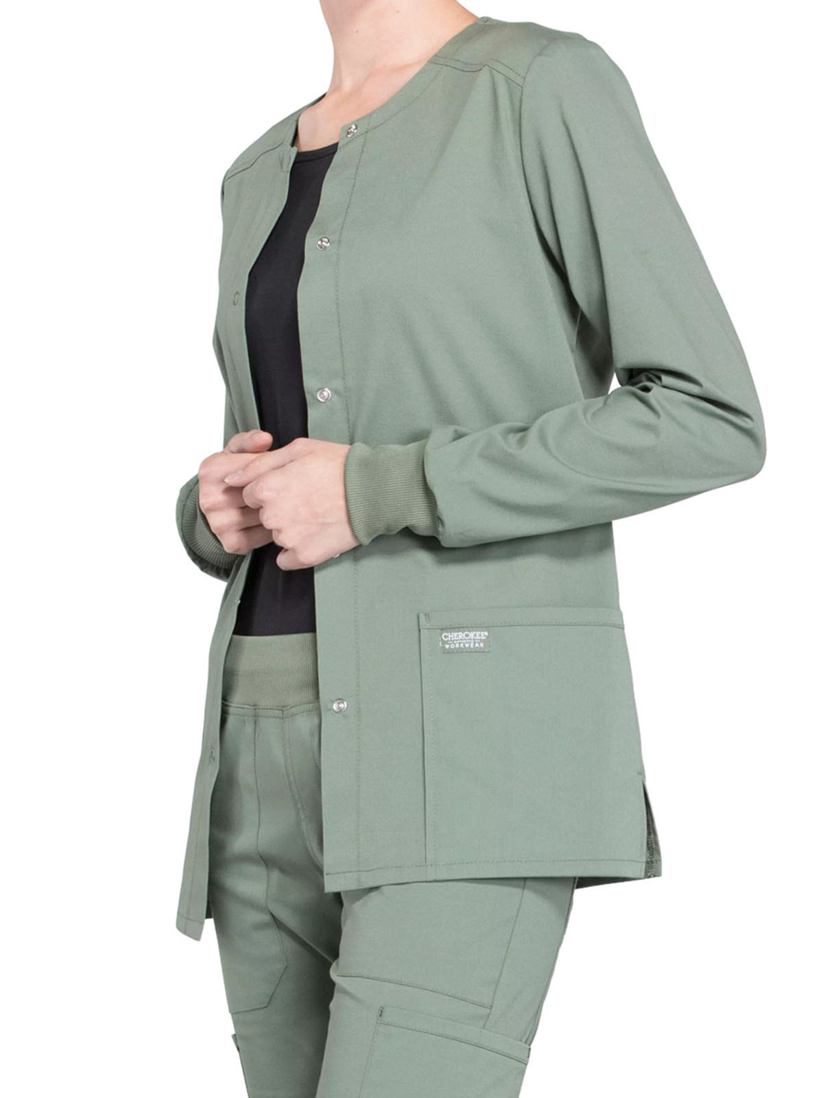 Cherokee - Workwear Professionals - Women's Snap Front Jacket 21