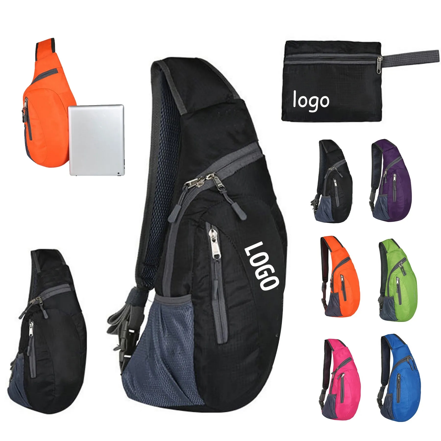 Foldable Hiking Crossbody Sling Backpack 2