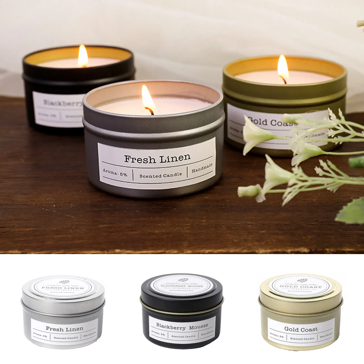 3.2 Oz. Scented Candle Can/Jar 4