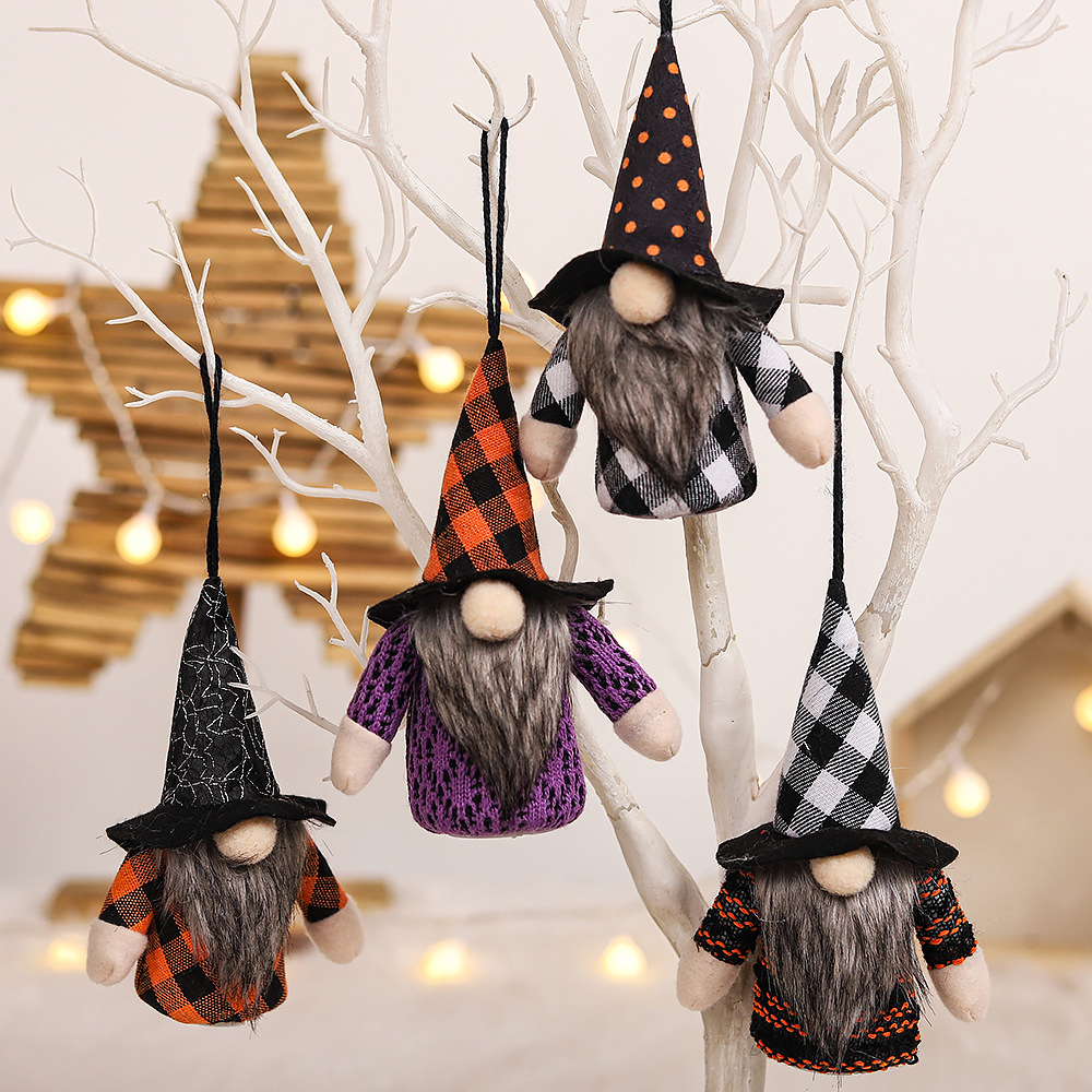 Halloween LED Luminous Woodsman Doll Pendant 3