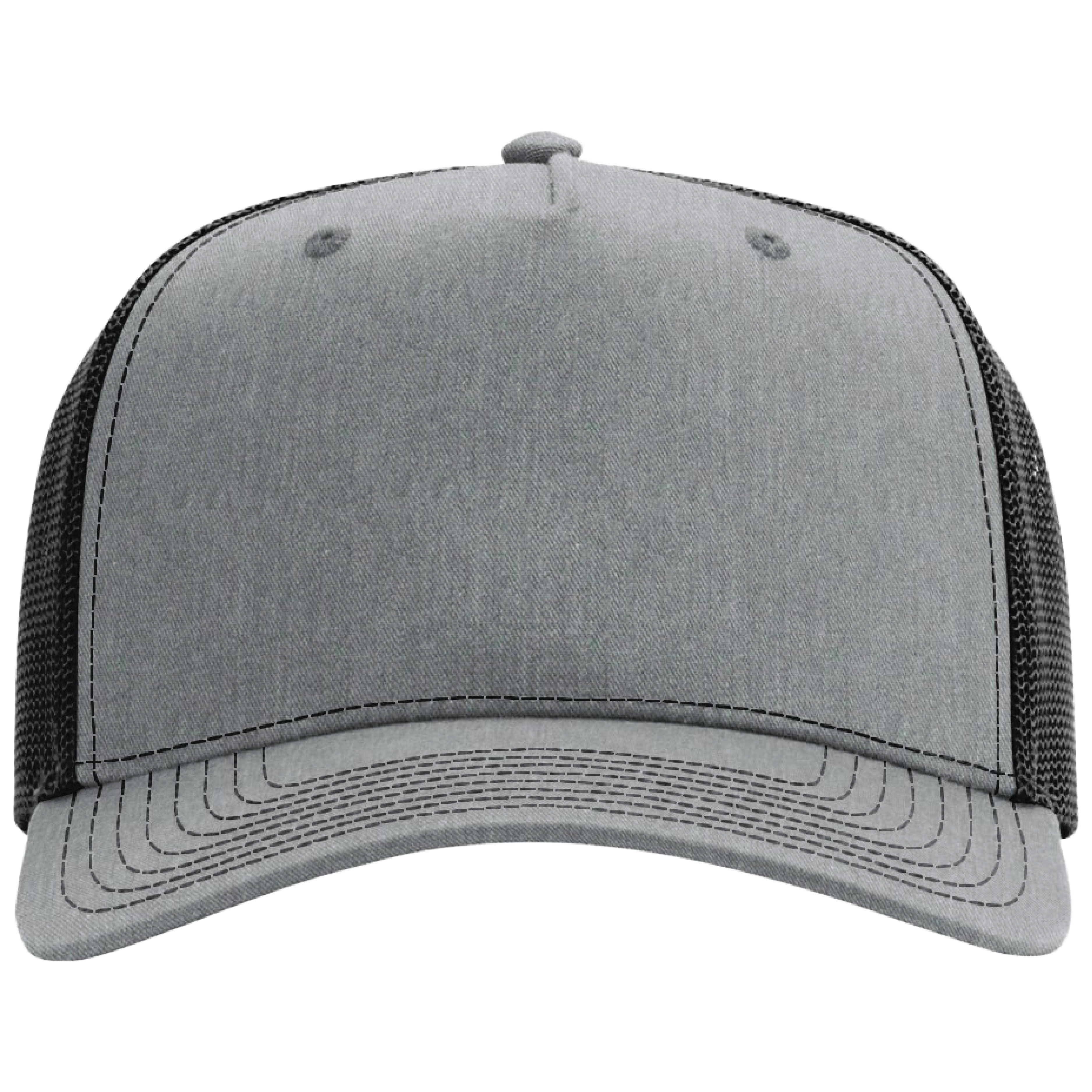 Richardson 112FPC Champ 5-Panel Snapback Trucker Hat w/Leatherette Adhesive Patches or Embroidery 11