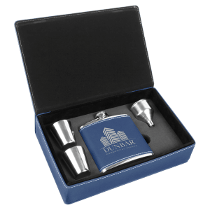 6 Oz. Laserable Leatherette Flask Gift Set 11