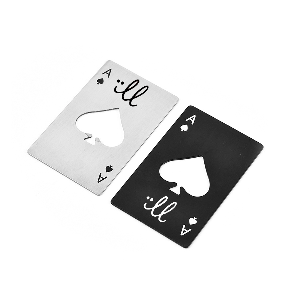Stainless Steel Portable Poker Card Bottle Openers 5