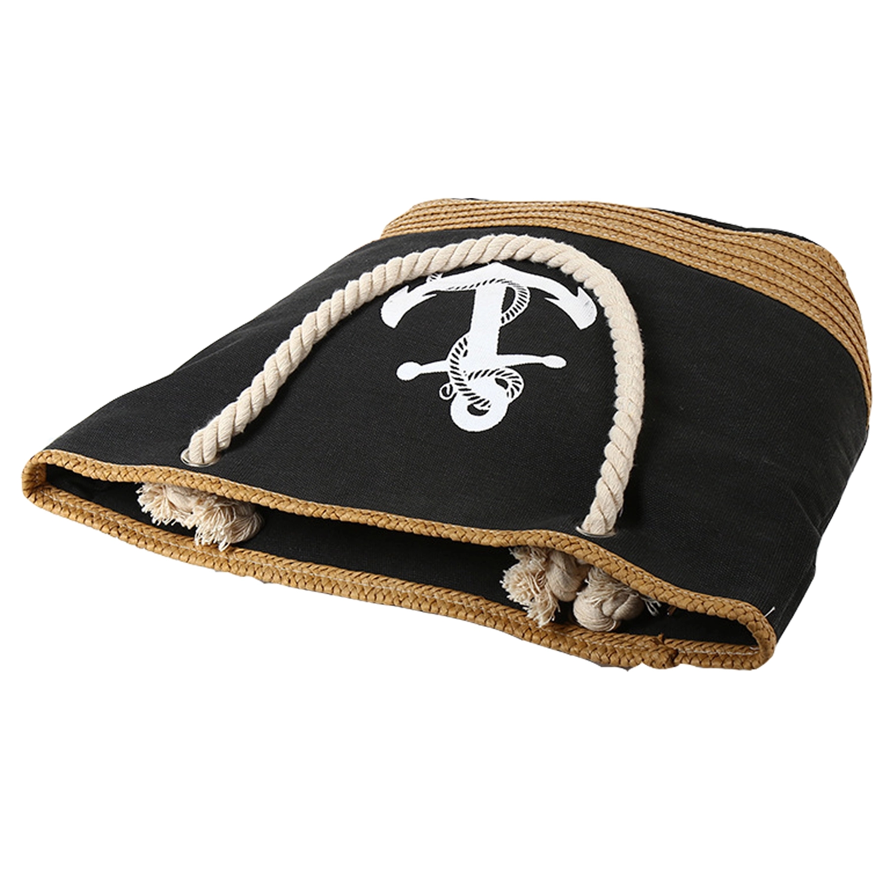Canvas Straw Woven Large Capacity Bag, custom tote bag with logo imprint 4