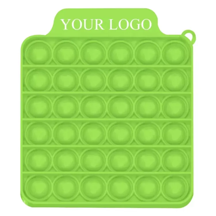 Square Bubble Fidget Sensory Toy With Carabiner 6