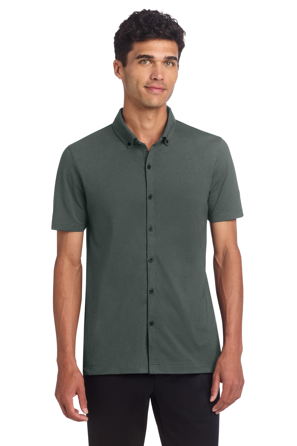 Mercer+Mettle Stretch Pique Full-Button Polo MM1006 66