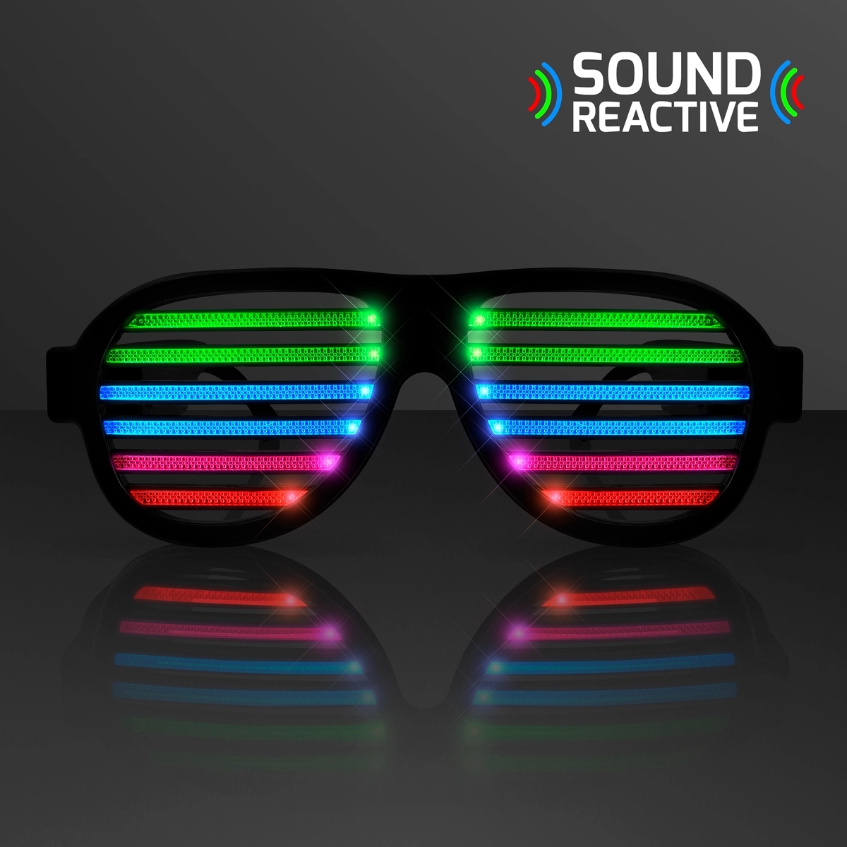 Rechargeable Sound Reactive LED Rave Glasses 4