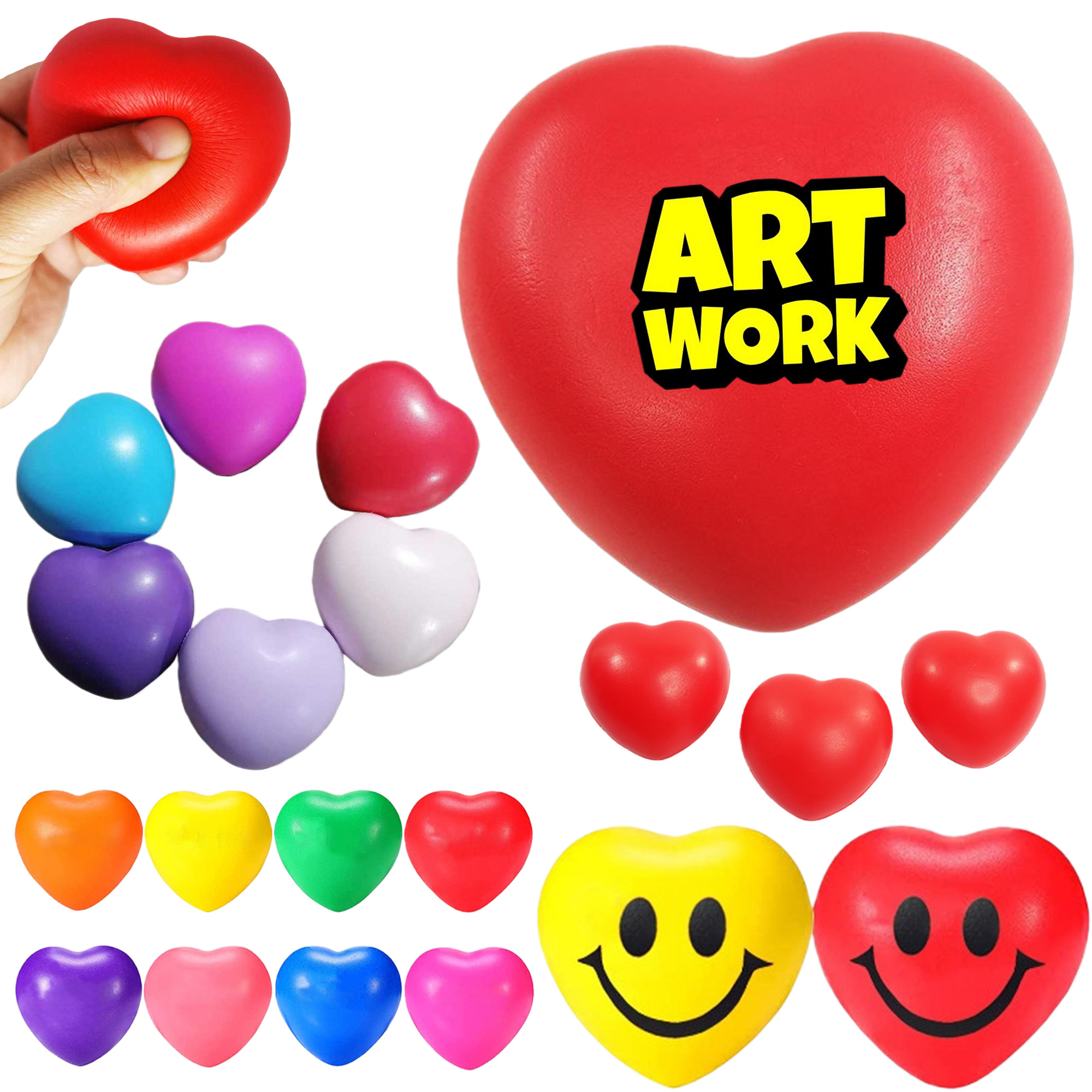 Party PU Gift Heart Stress Ball 3
