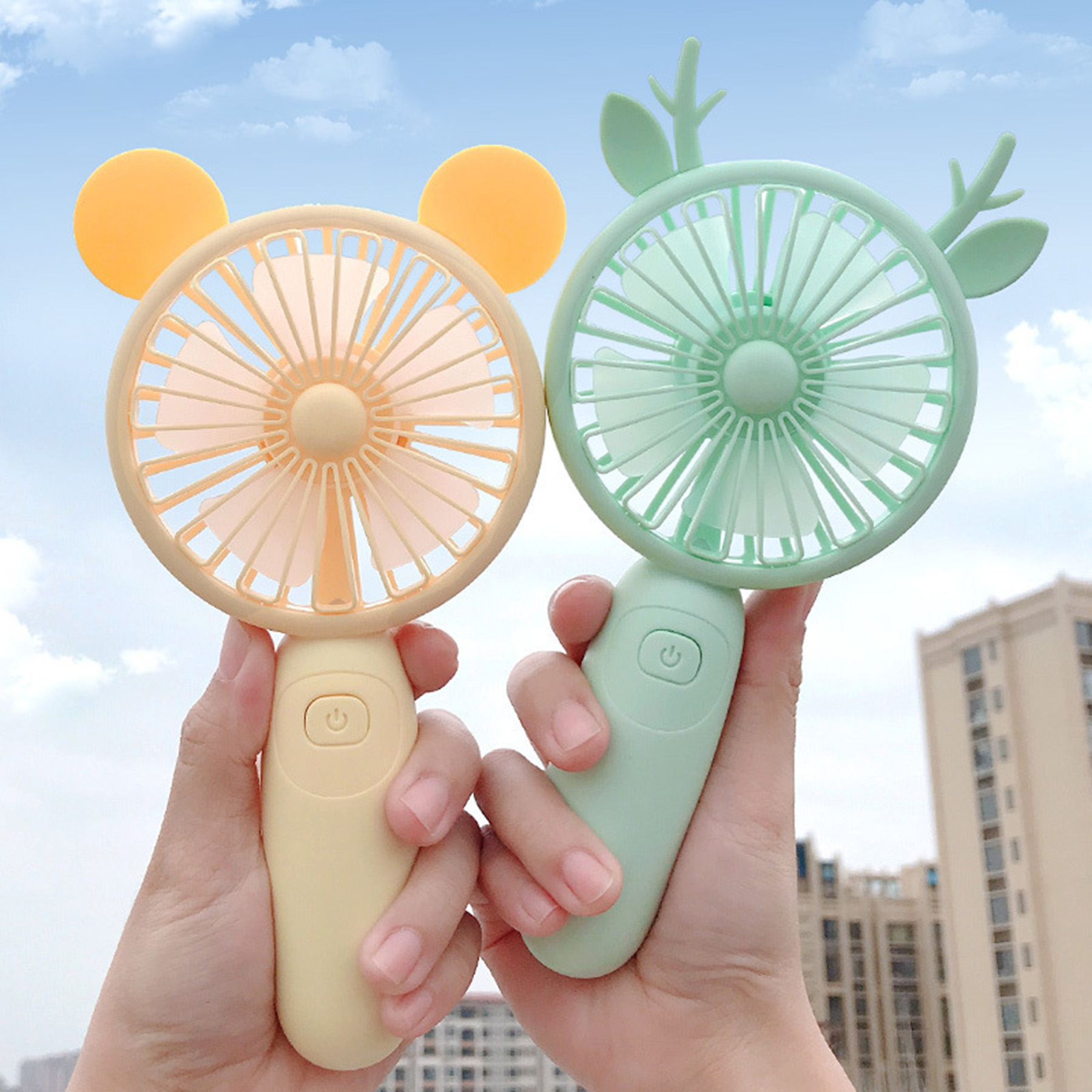 Mini Phone Clip Fan With Led 3