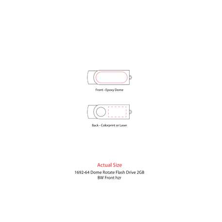 Domeable Rotate Flash Drive 2GB 12