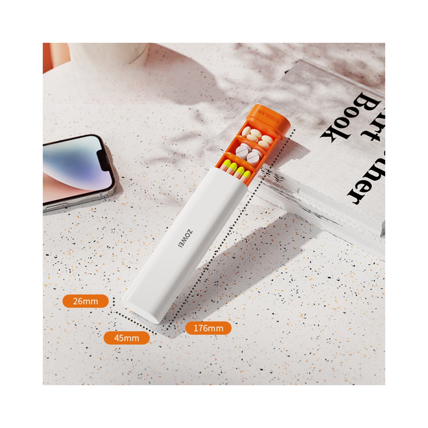 Weekly Travel Pill Box Portable Vitamin Case 2
