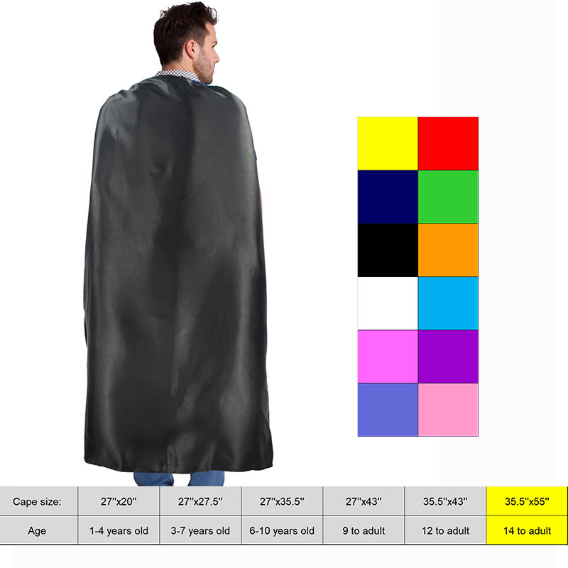 Adult Size Costume Cape – Superhero Style (35 1/2" x 55") 2