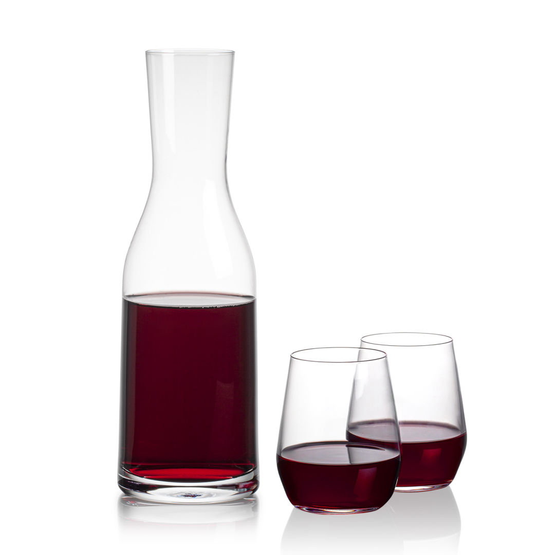 Caldmore Carafe & Germain Stemless Wine 2