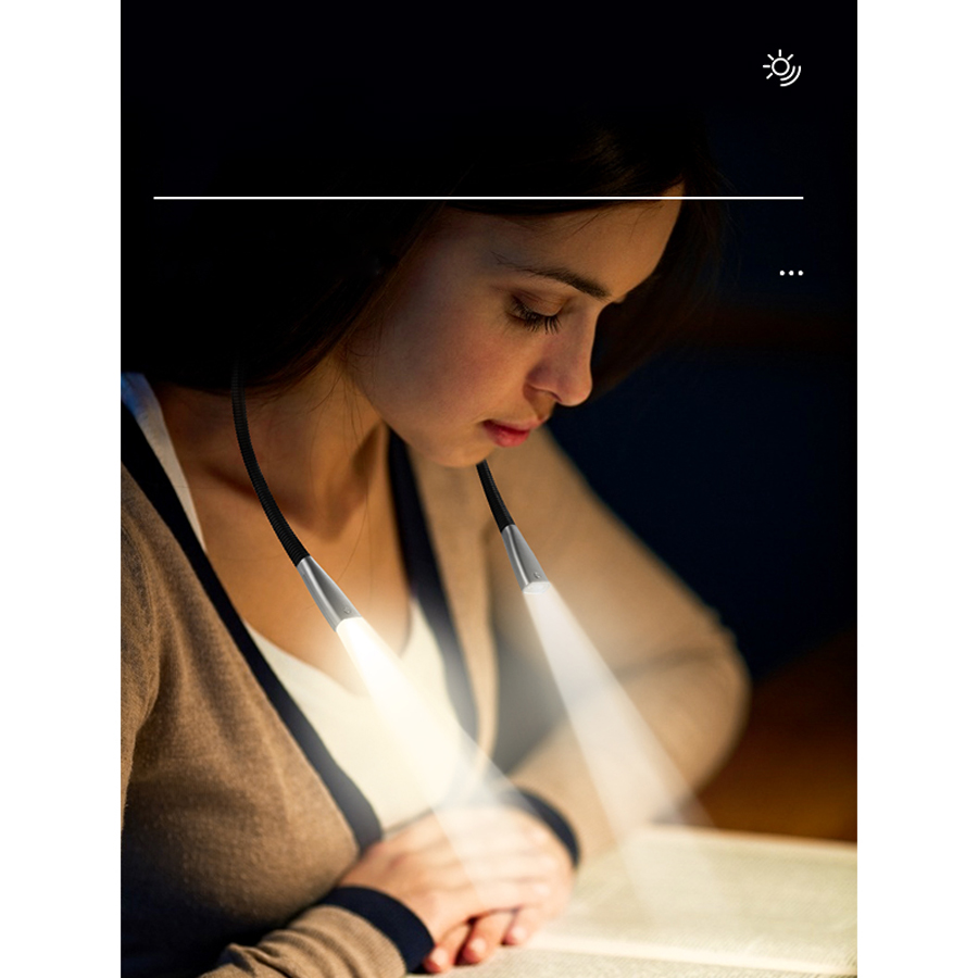 LED Neck Reading Light for Reading in Bed or Outdoor Activities 2000mAh Rechargeable Battery 15