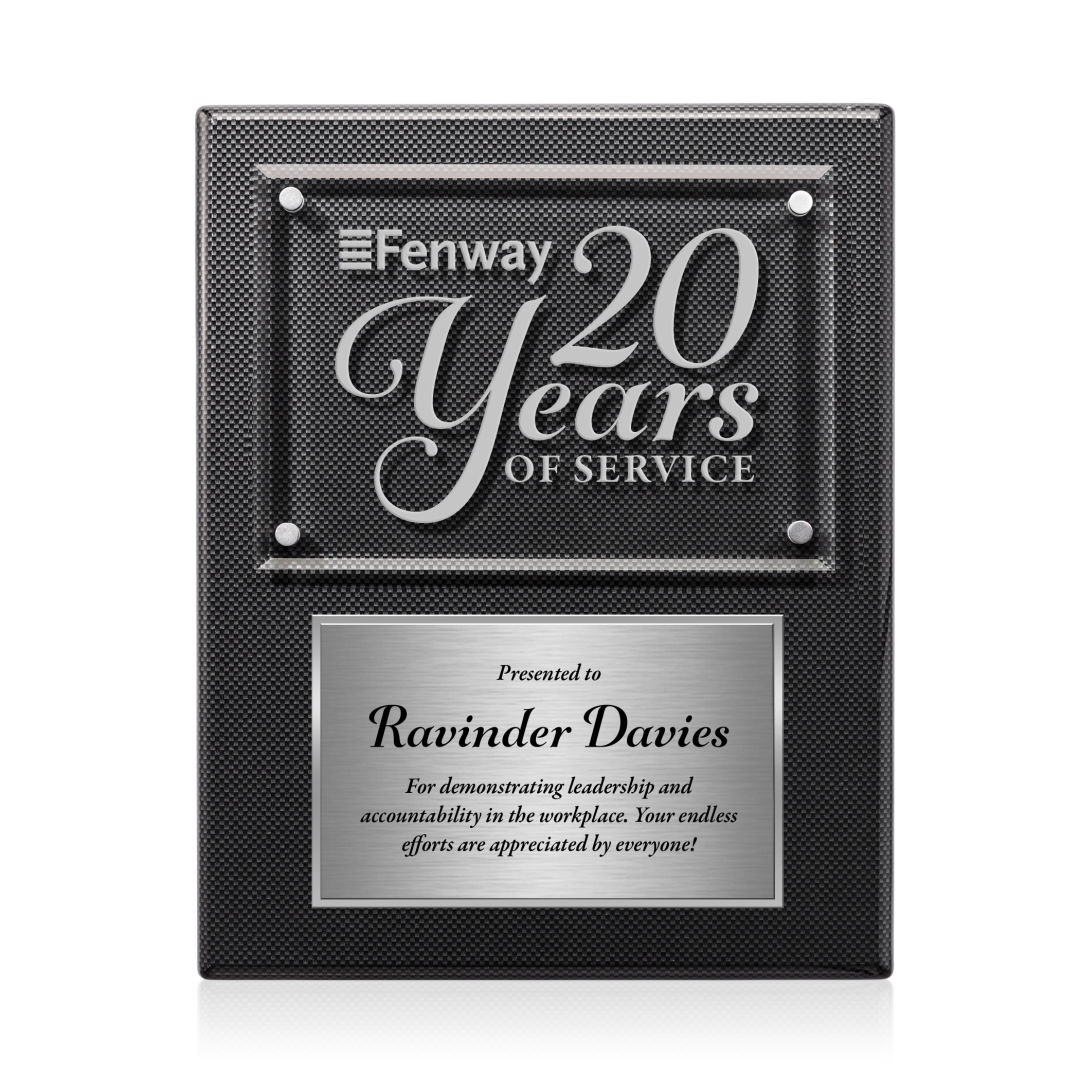 Gossamer Plaque - Carbon Fibre/Silver 3
