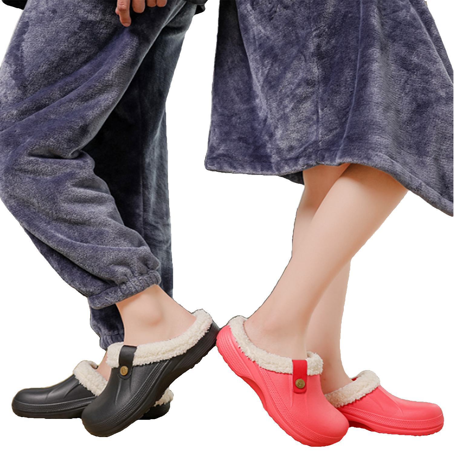Classic Fur Lined Clog Waterproof Winter House Slippers 4