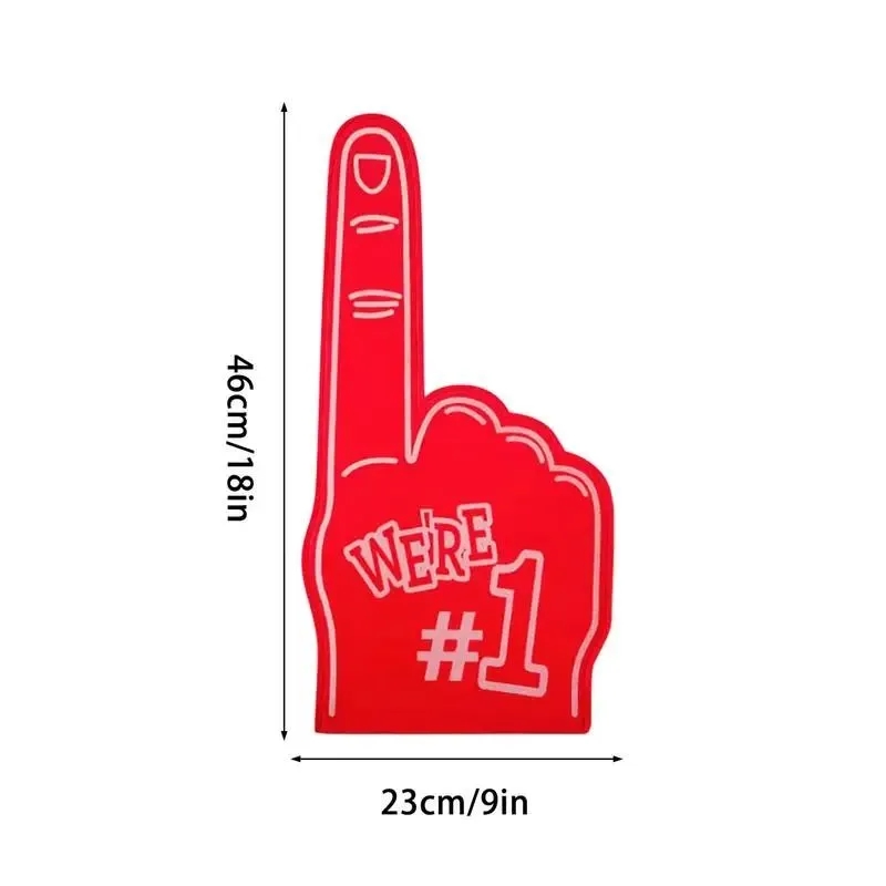 18-Inch Cheerleading Foam Finger Gloves- Sports Fan Prop 3