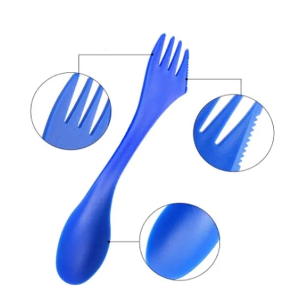 3-in-1 Spoon Fork Knife Cutlery Kits Flatware Set 6