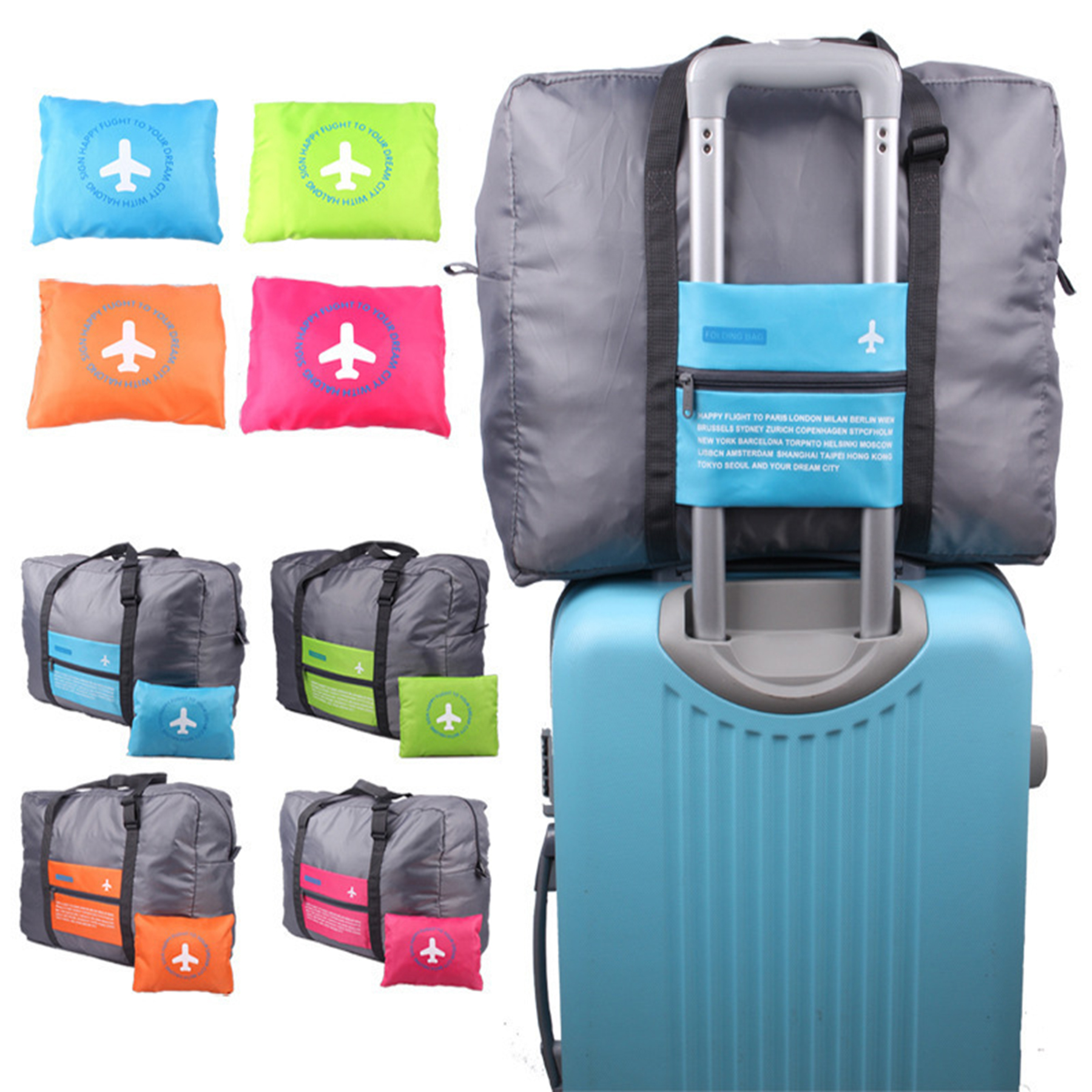 Super Lightweight And Foldable Airplane Travel Duffel Bag 2