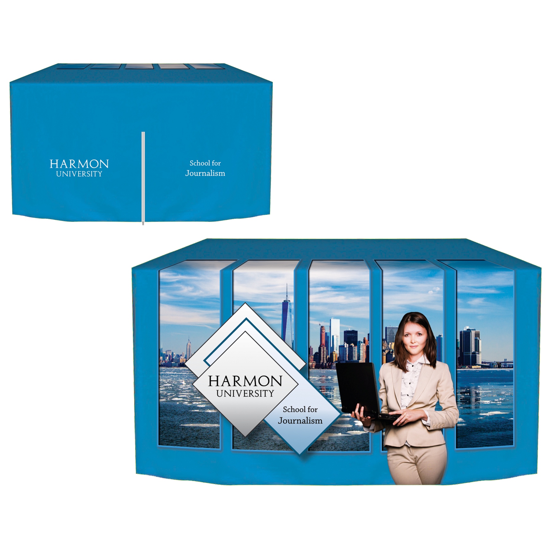 4' Customized Zipper Back Fitted Table Cover 2