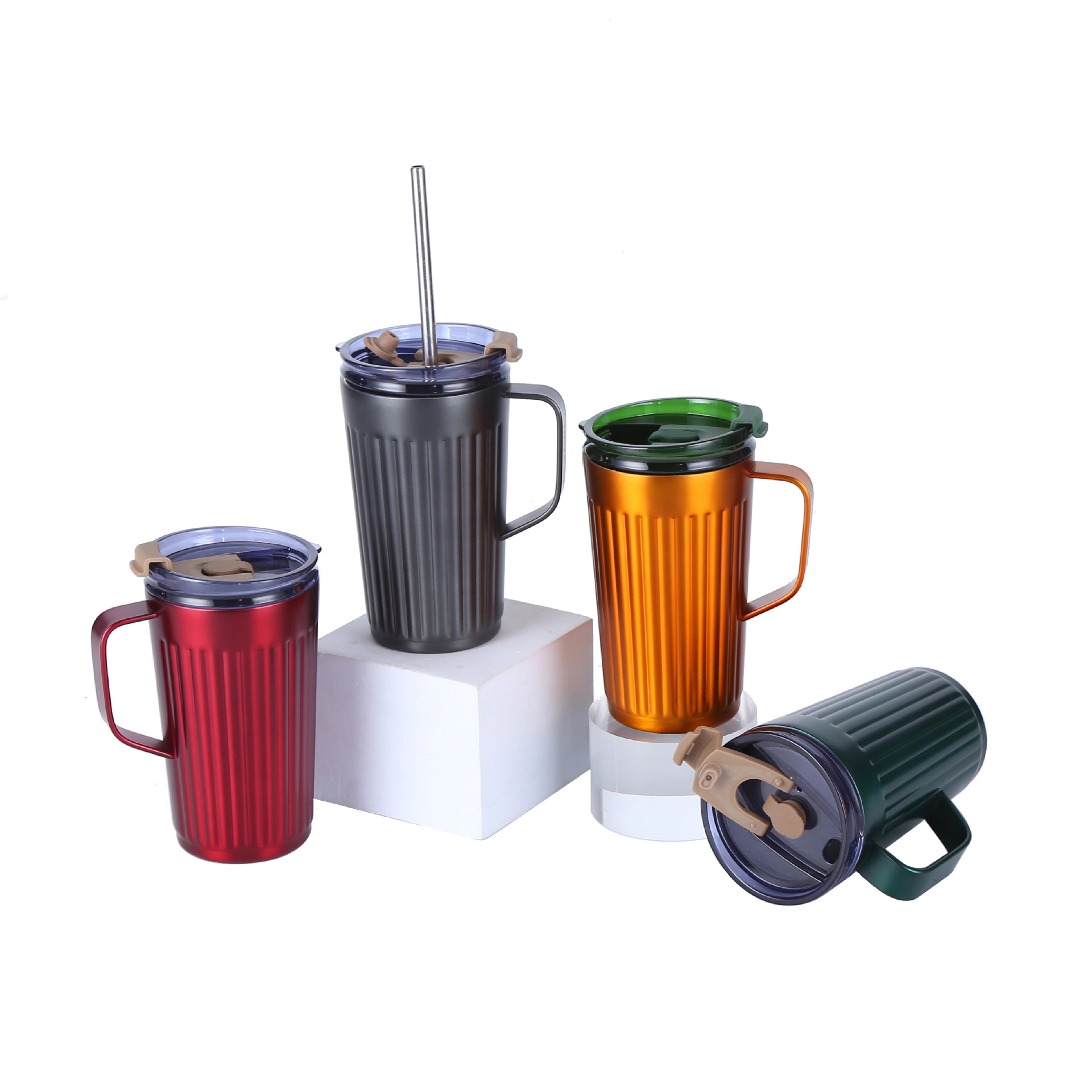 Custom 12oz Stainless Steel Travel Tumbler With Handle 3