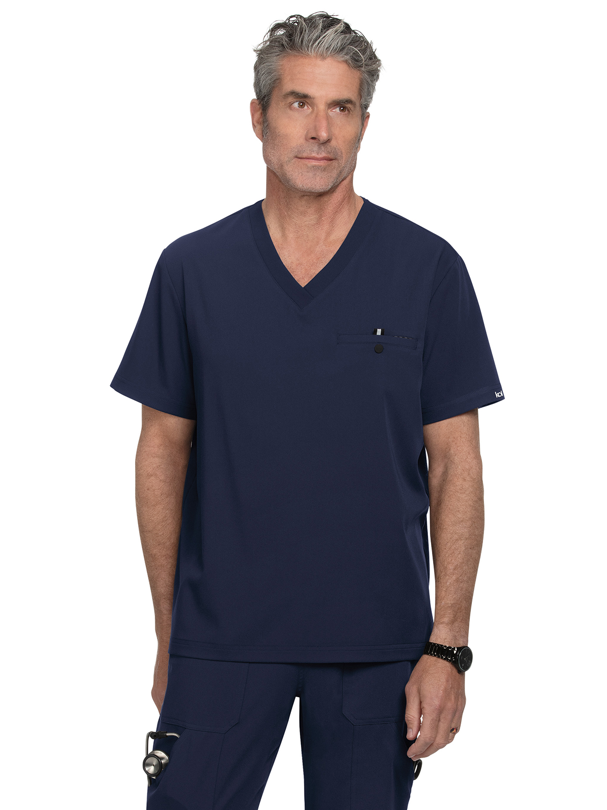 koi - Next Gen - Men's One-Pocket V-Neck Tuck-In On Call Top 44