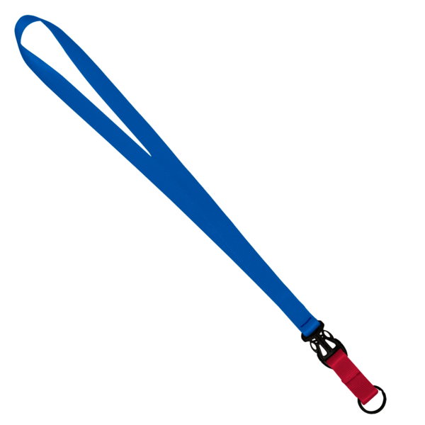 3/4" Multi color (Top and bottom) Nylon Lanyard with Plastic Slide Buckle R 100