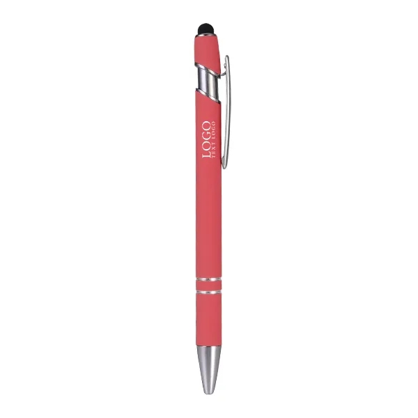 Custom Rubber Coated Stylus Ballpoint Pen 23