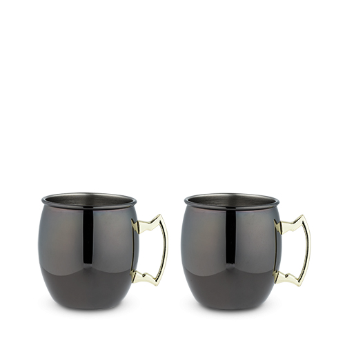 True® Black Moscow Mule Mug - Set of 2 3