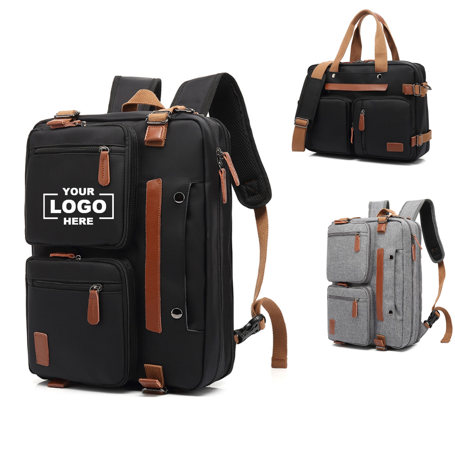 Convertible Laptop Backpack with USB Charging Port