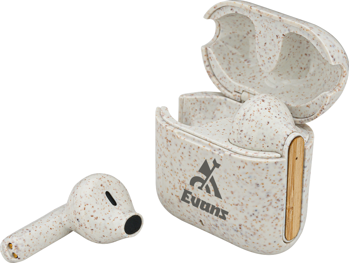EarthTrendz™ Wheat Straw & Bamboo Earbuds & Case 18