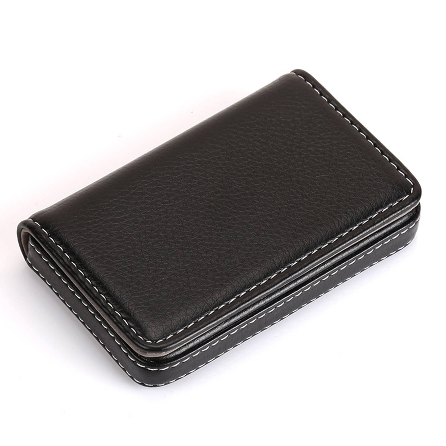 PU leather magnetic business card bag wallet 2
