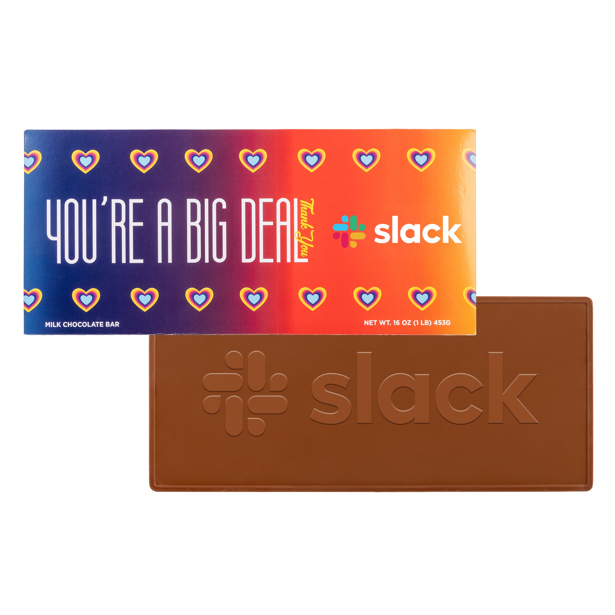 Giant 1LB Custom Molded Chocolate bar in Full Color Gift Box 3