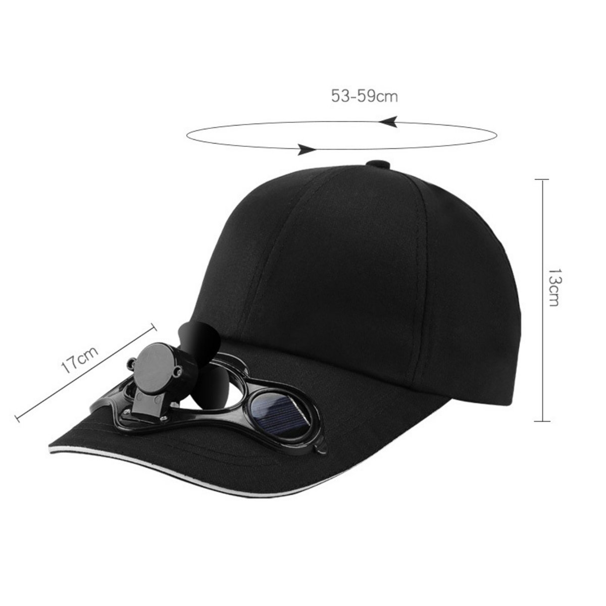 Solar Powered Fan Cap with Sun Protection 2