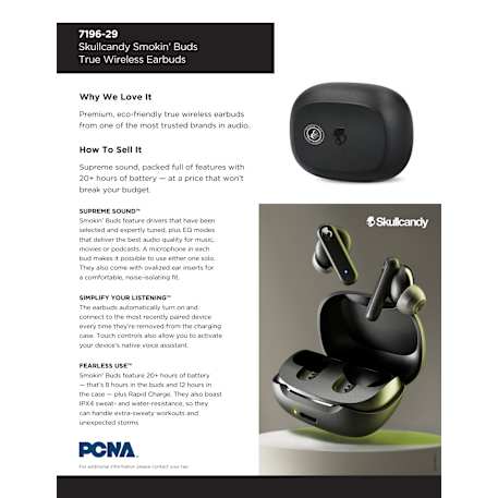 Skullcandy Smokin' Buds True Wireless Earbuds 183
