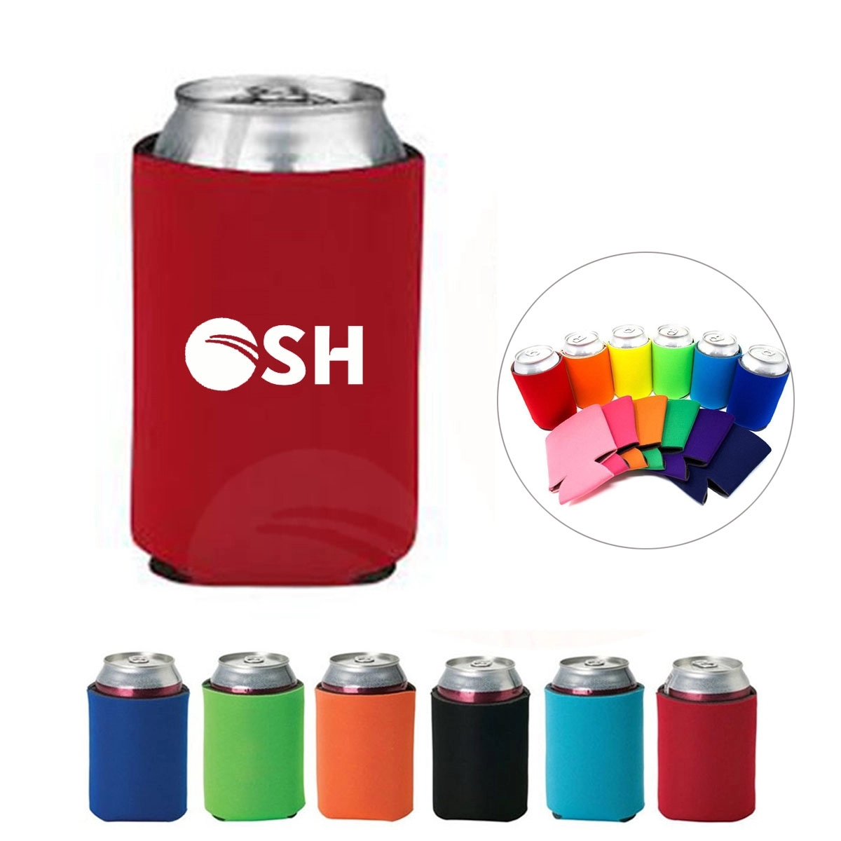 Folding Foam Can Cooler Sleeves 2