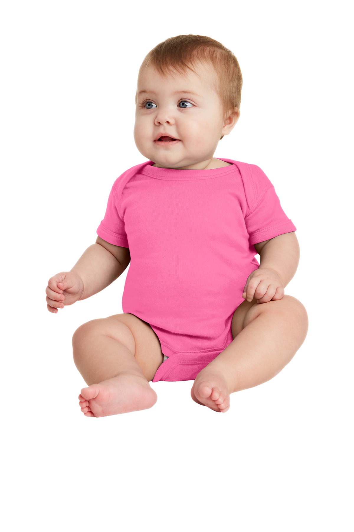Rabbit Skins Infant Short Sleeve Baby Rib Bodysuit. RS4400 155