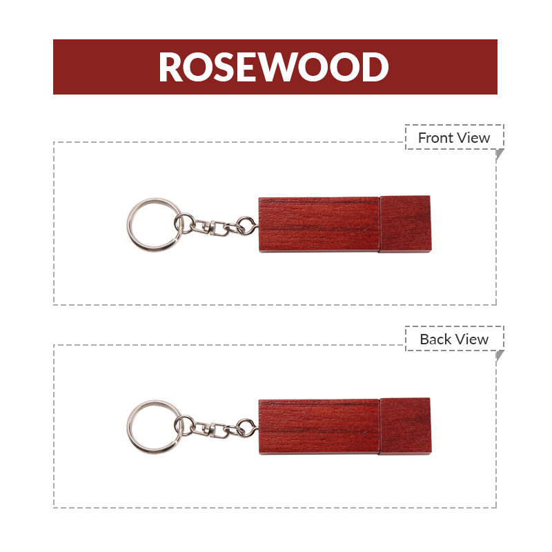 Wood USB Flash Drive with Keyring 4