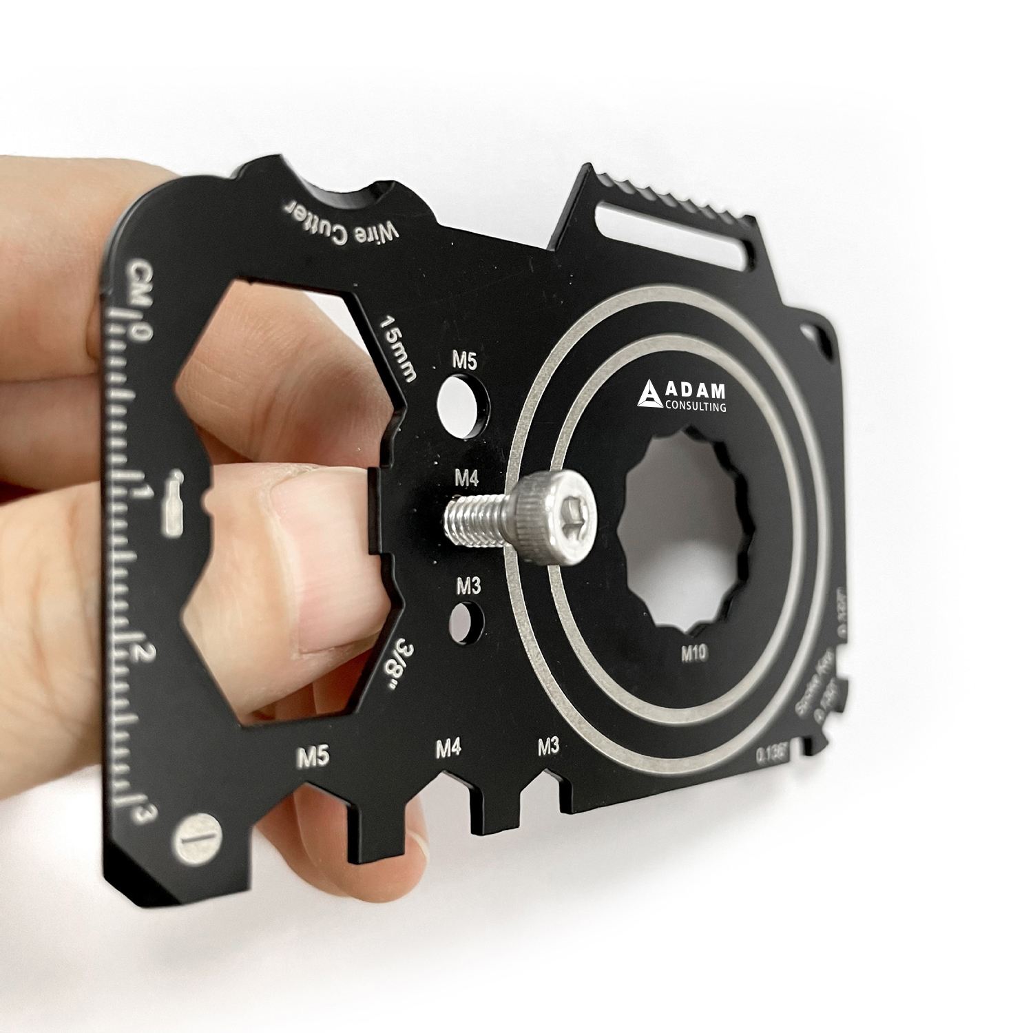 GearCard 21-in-1 Camera-Shaped Multi-Tool Card – Stainless Steel Wallet EDC Gadget 12