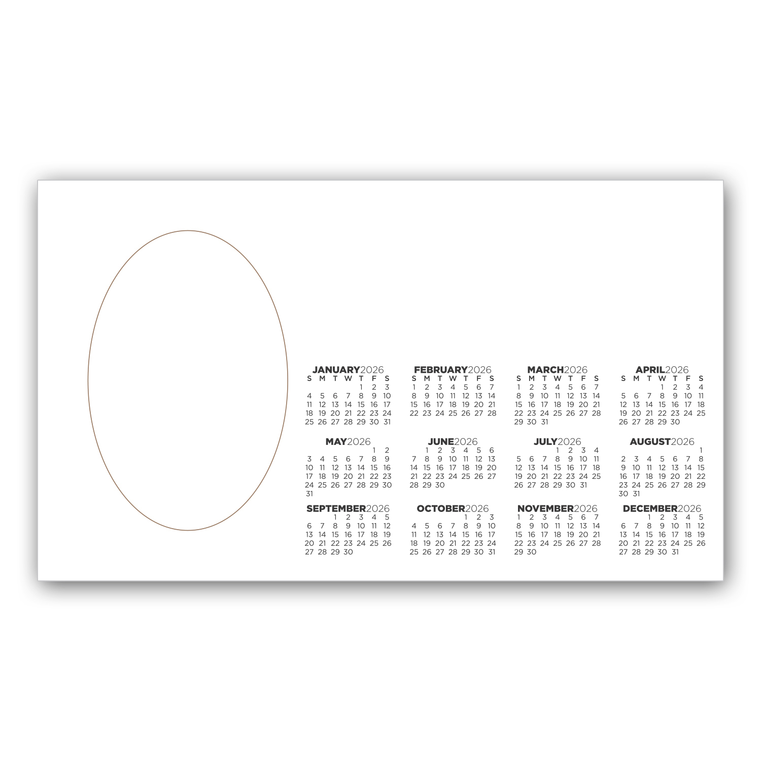 Picture Frame Magnet w/ Oval Punch Out 2