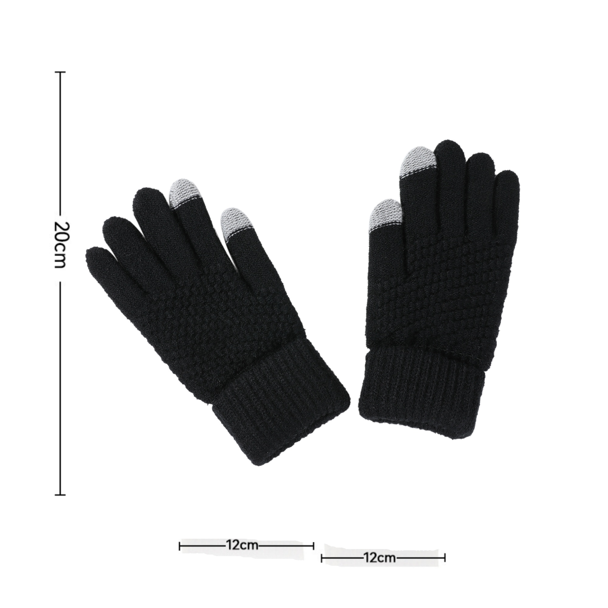 Touchscreen Gloves Cable Knit Warm 2