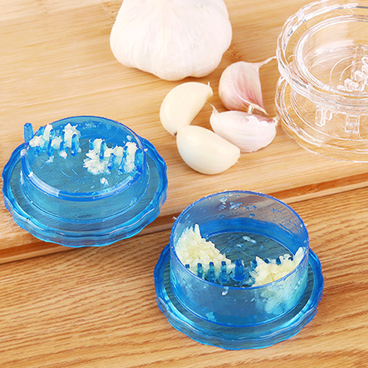 plastic grinder manual rotary Garlic paste puree Press 14