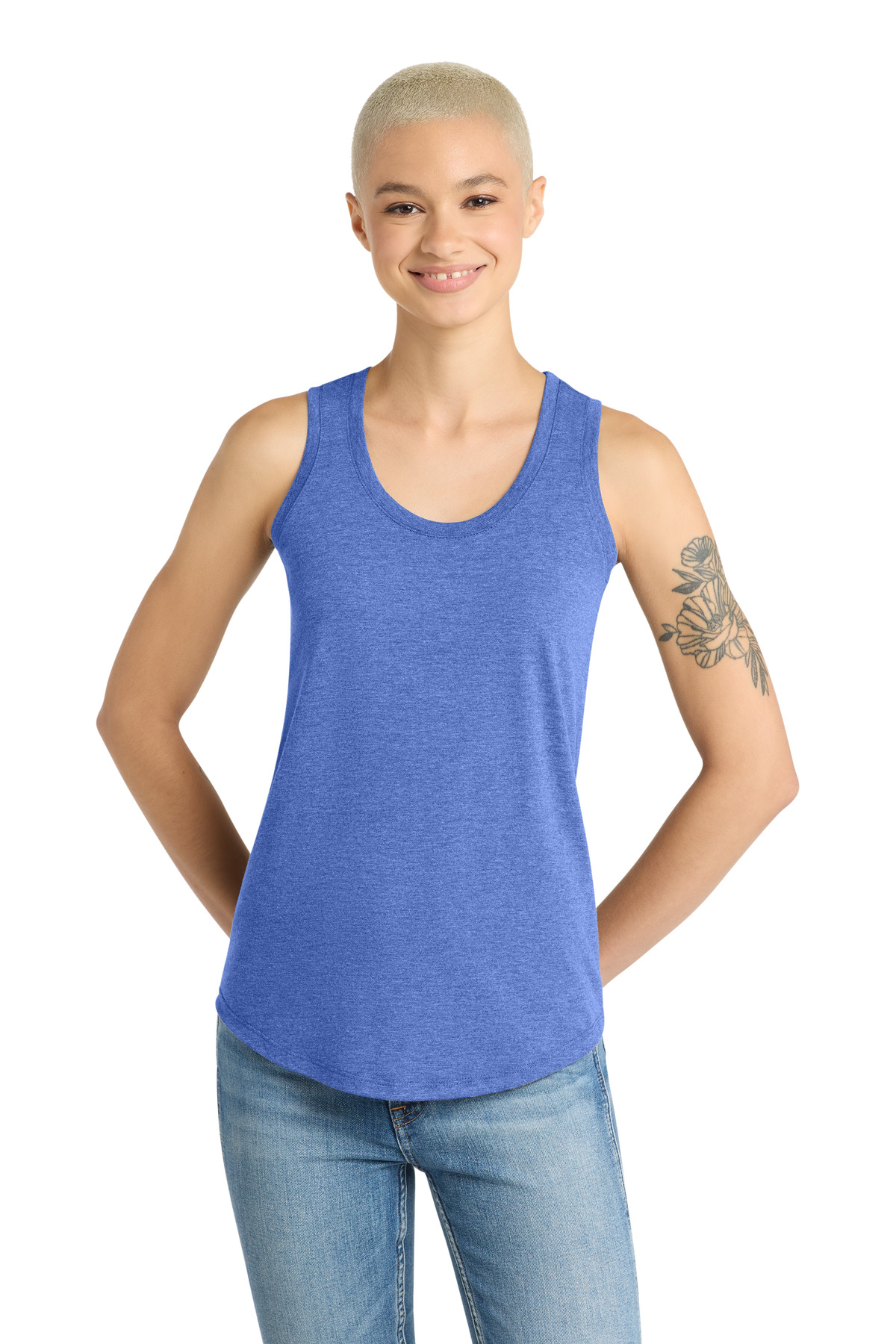 District Women's Perfect Tri Racerback Tank. DM138L 16
