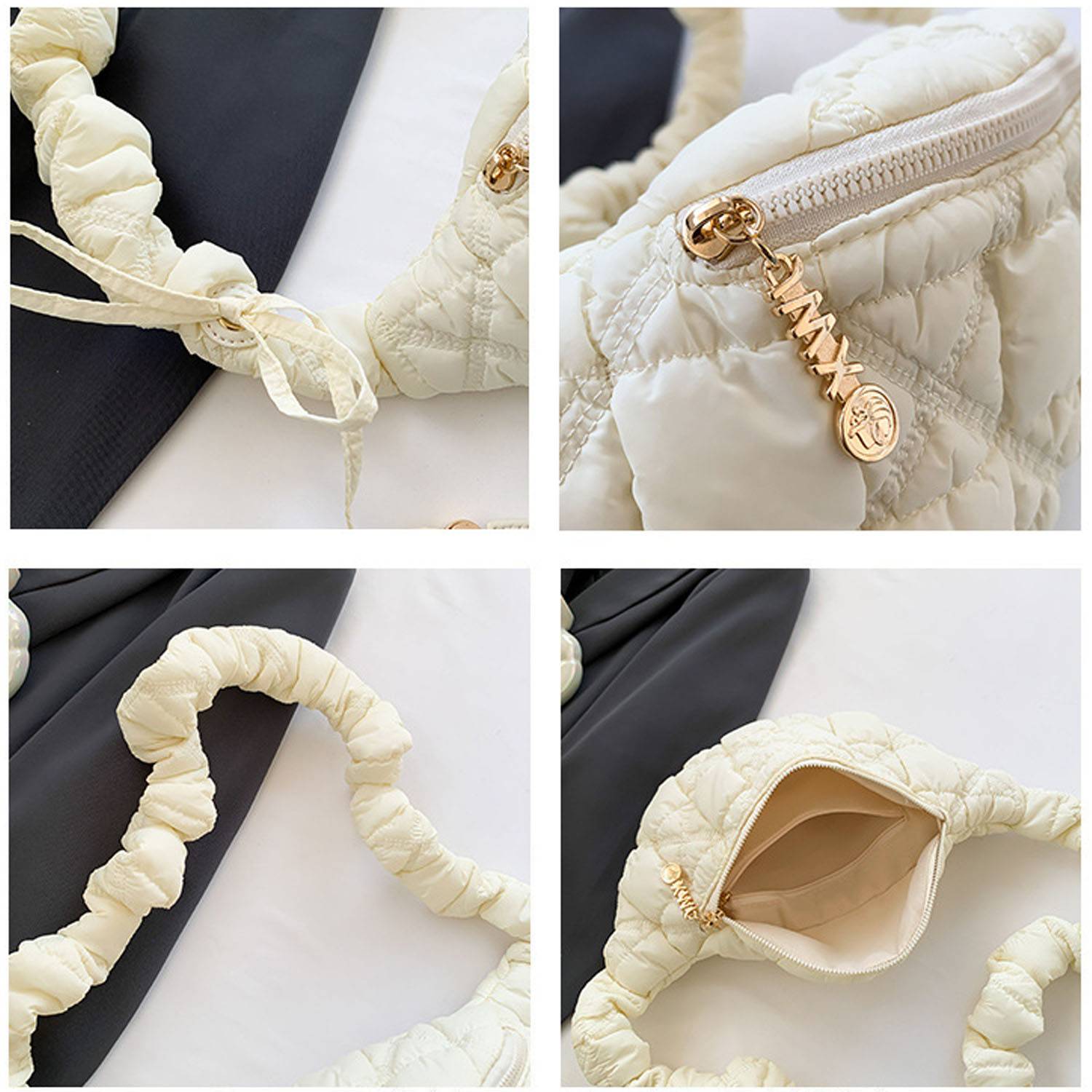 Crinkled down cotton cloud cross-body bag 3