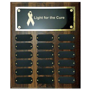 Perpetual Plaque w/ 18 Nameplates (10 1/2"x13") 1