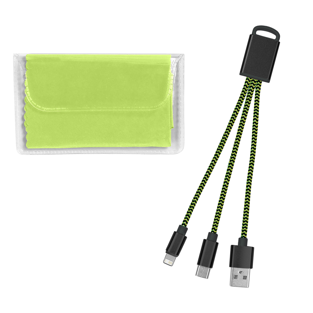 Braided Charging Buddy & Micro Fiber Cloth Set 6