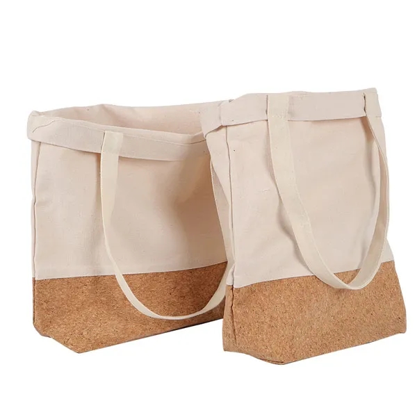 Cork Canvas Tote Shopping Bag, custom tote bag with logo imprint 7